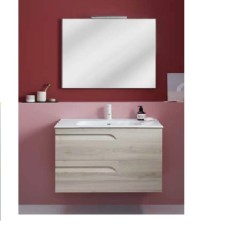 С0072388   Комплект мебелів для ванни Vitale 80  125626 тумба під раковину 80 см+123343 раковина 80 см+121517 дзеркало+123395 LED підсвітка, світло-сіра