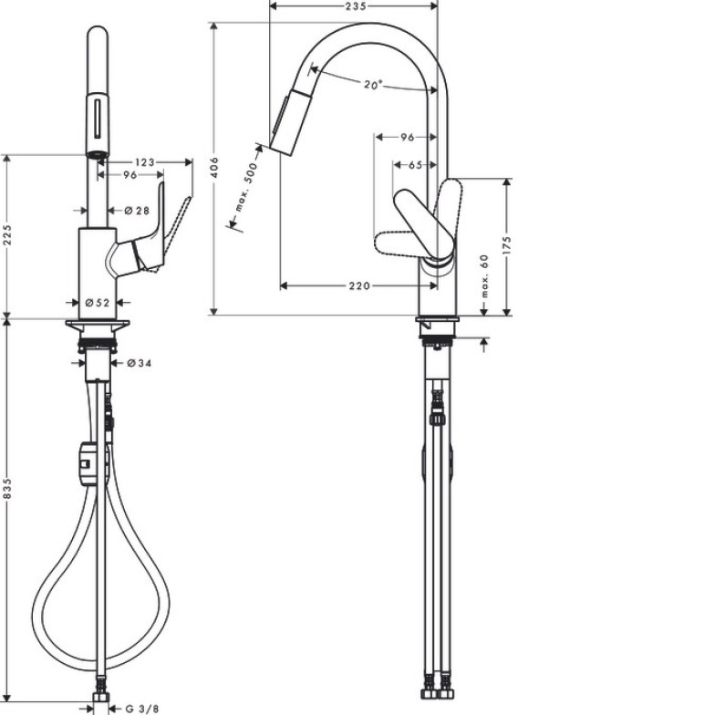 Змішувач для кухні Hansgrohe Focus 31815000