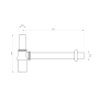 Сифон для раковин Devit 53012100 під донний клапан
