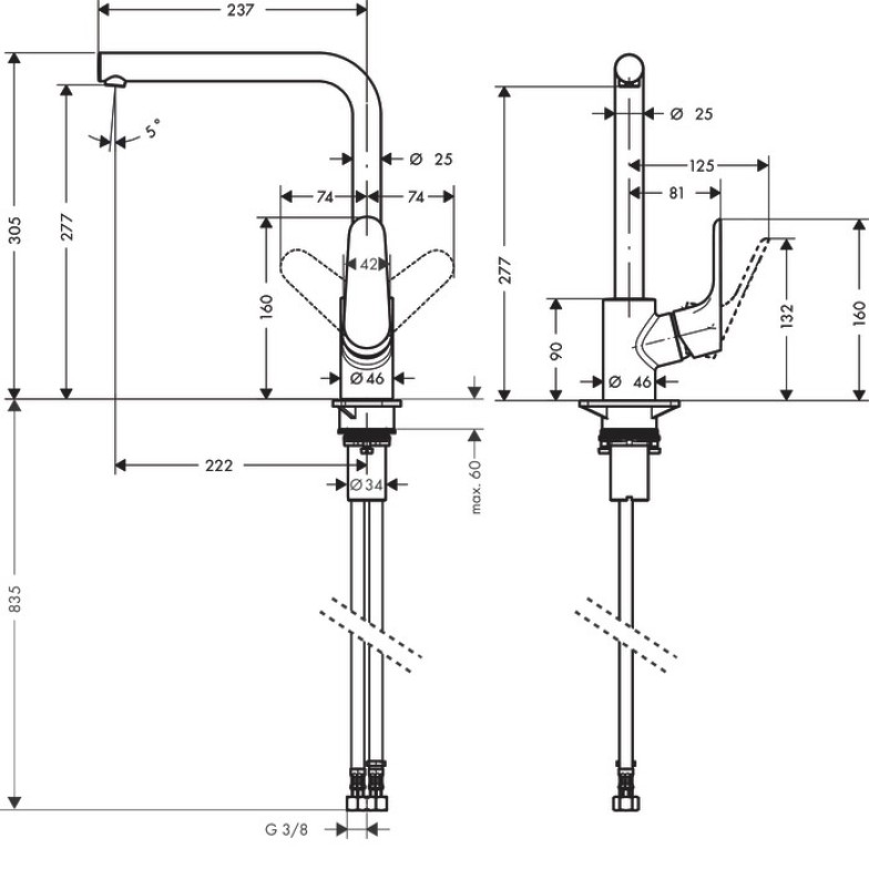 Змішувач для кухні Hansgrohe Focus 31817000