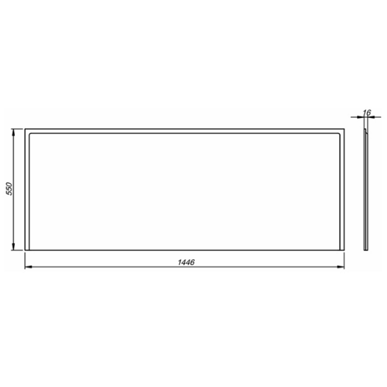 PWP2351000 UNI 2 Універсальна фронтальна панель 150 см до прямокутної ванни, МДФ