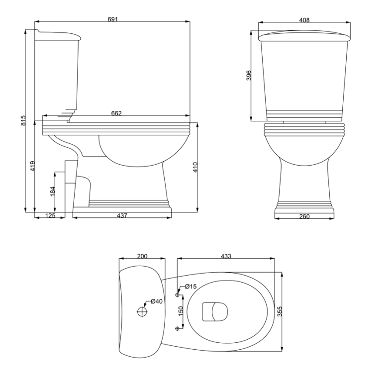 Компакт PRIMERA Antique 8190016+кришка soft close