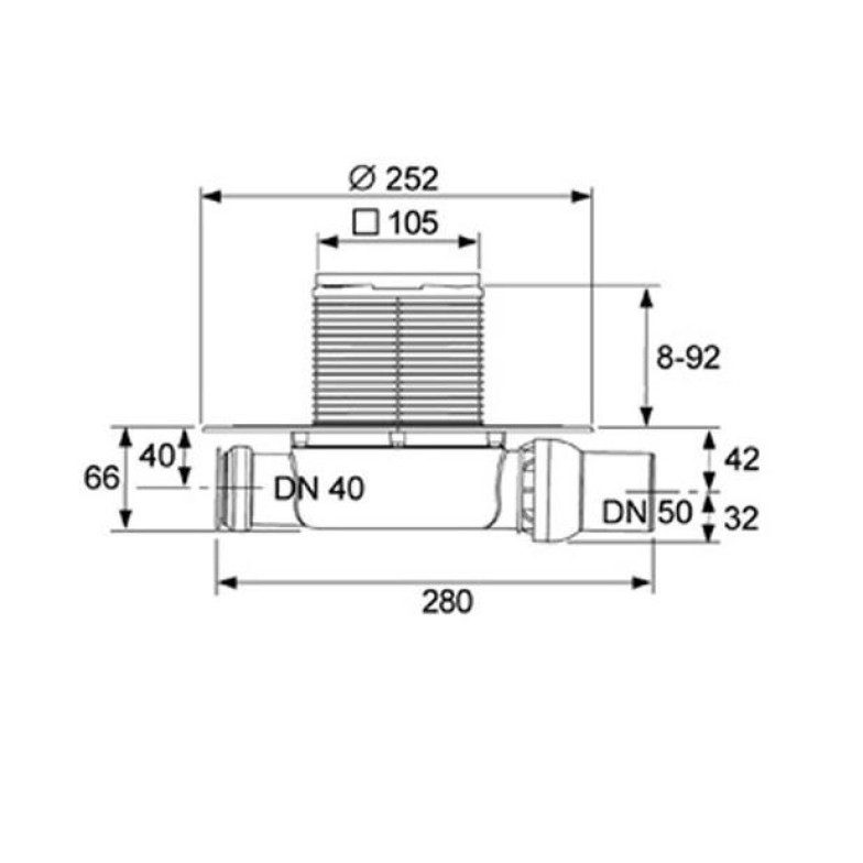 Трап Tece 3601100 Drainpoint S 110