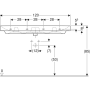 Умивальник Geberit, Smyle Square 500.226.01.1, 120см, отвір для змішувача в центрі, перелив видимий, білий