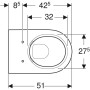500.600.01.2 Acanto Унітаз підвісний Rimfree, приховані кріплення білий