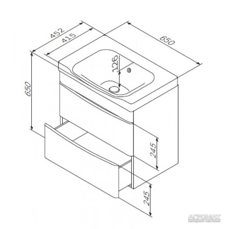 Тумба для раковини AM.PM Like M80-FHX0652-WC0652-38