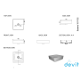 Раковина Devit Quadra 1511132 раковина тонкостінна