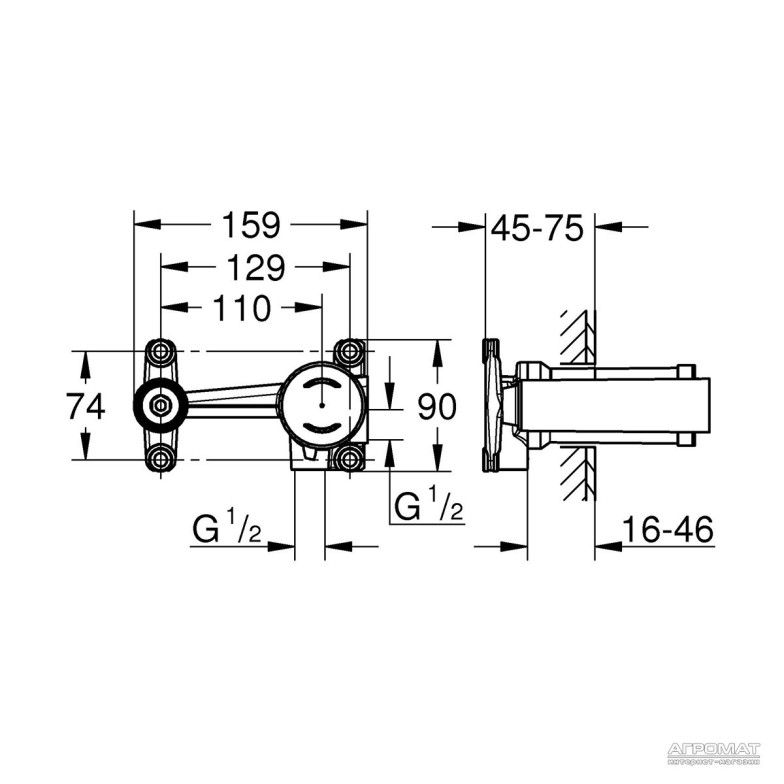 Частина що вбудовується Grohe Eurostyle New 23571000