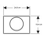 Клавіша змиву Geberit, Delta10 115.108.00.1, для змиву/стопу, з кріпленням на гвинтах, нержавіюча сталь