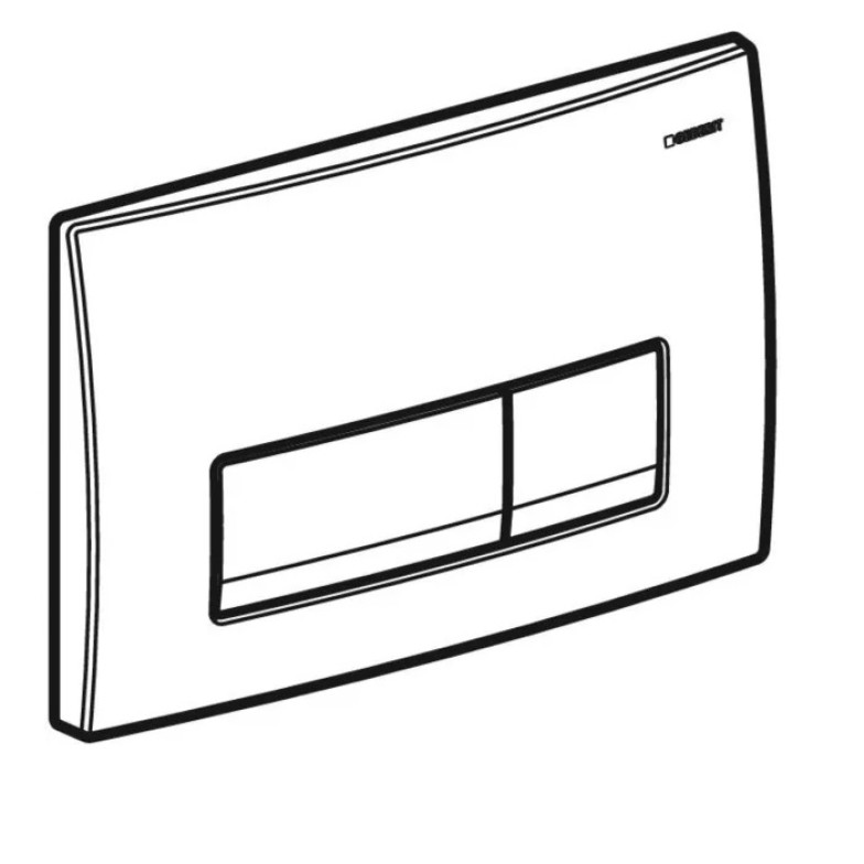 Клавіша змиву Geberit, Delta50 115.119.DW.1, з подвійним змивом: Чорний глянець (RAL 9005)