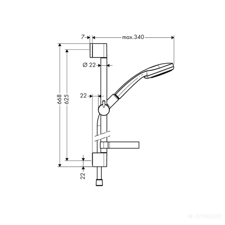 Душовий комплект Hansgrohe Croma 27772000