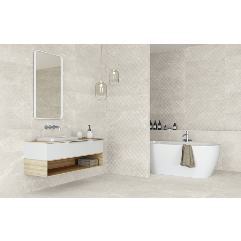 Плитка ALMERA CERAMICA (SPAIN) KINGSTONE CREAM RECT 33.3X100