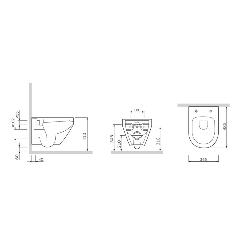 Унітаз підвісний AM.PM Spirit C701700WH FlashClean