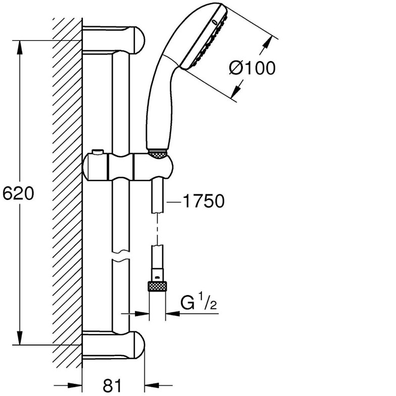 Душовий набір Grohe New Tempesta Classic 100 27598001