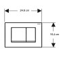 Клавіша змиву Geberit, Delta30 115.137.11.1, з подвійним змивом: Альпійський білий глянець