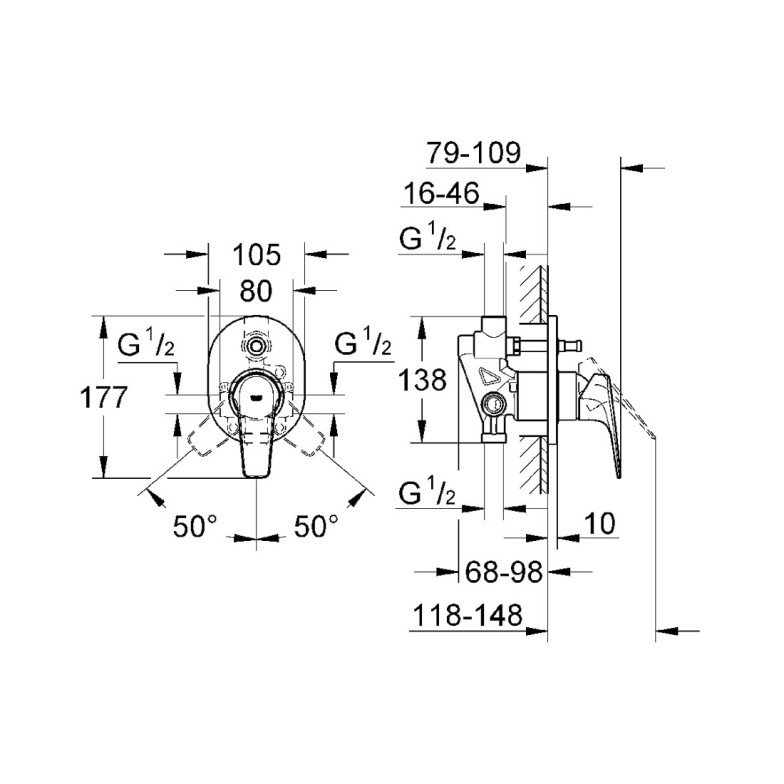 Змішувач до ванни Grohe Bau Flow 29045000