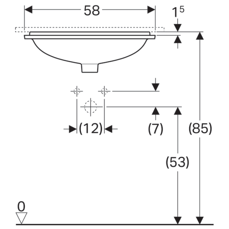 Раковина Geberit VariForm 500.767.01.2