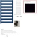Рушникосушка електрична Terma VIVO ONE 1390*500 ,колір RAL 9005 mat(чорний матовий), підключення E8, 600 W, прихований монтаж