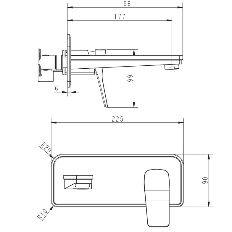 Змішувач для раковини DEVIT UP 8101X120