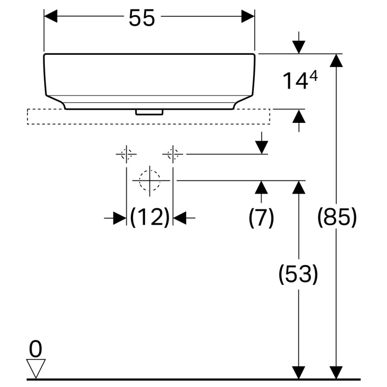 Умивальник на стільницю Geberit VariForm 500.771.01.2