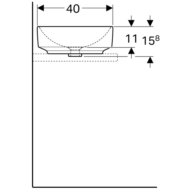 Умивальник на стільницю Geberit VariForm 500.771.01.2