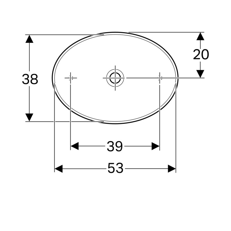 Умивальник на стільницю Geberit VariForm 500.771.01.2