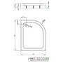 Піддон Laros E 100x80 L з ніжками Radaway  (SLE81017-01L)