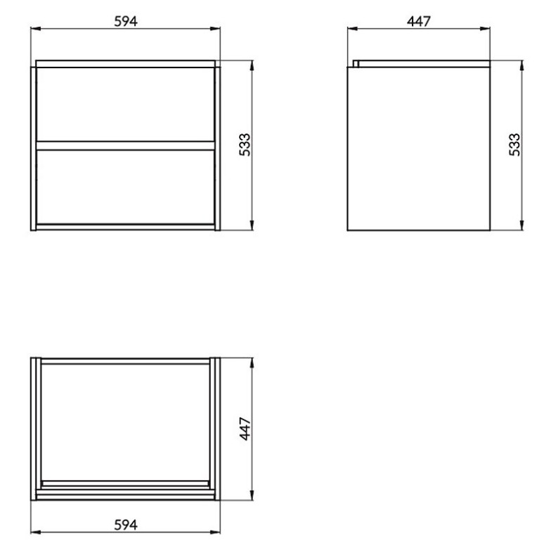 Шафка для раковини Crea 60 Cersanit  (S924-003)