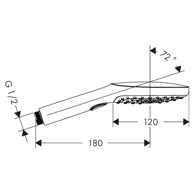 Лейка Raindance Select E 120 чорна HansGrohe  (26520670)