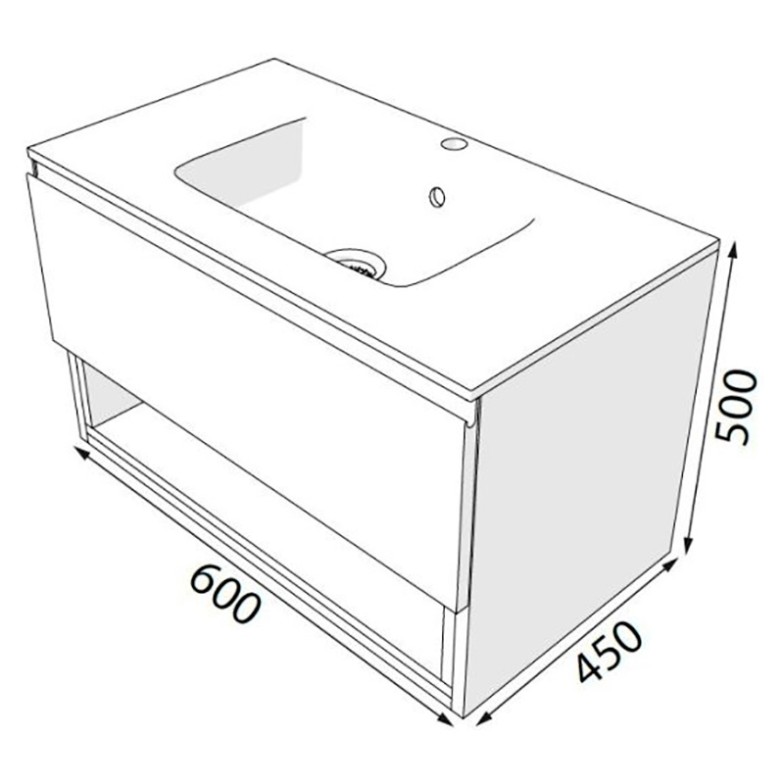 Шафка Modern 60 для раковини Radaway  (M02060-02-02)