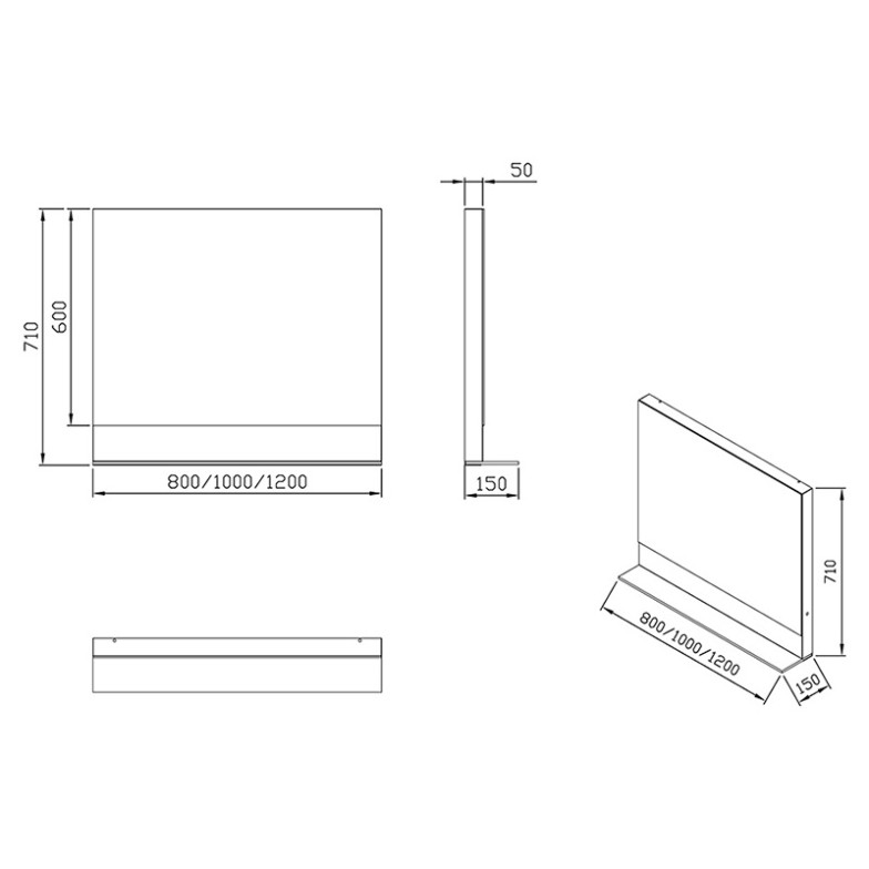 Дзеркало Formy 120x71 біле Ravak  (X000001045)