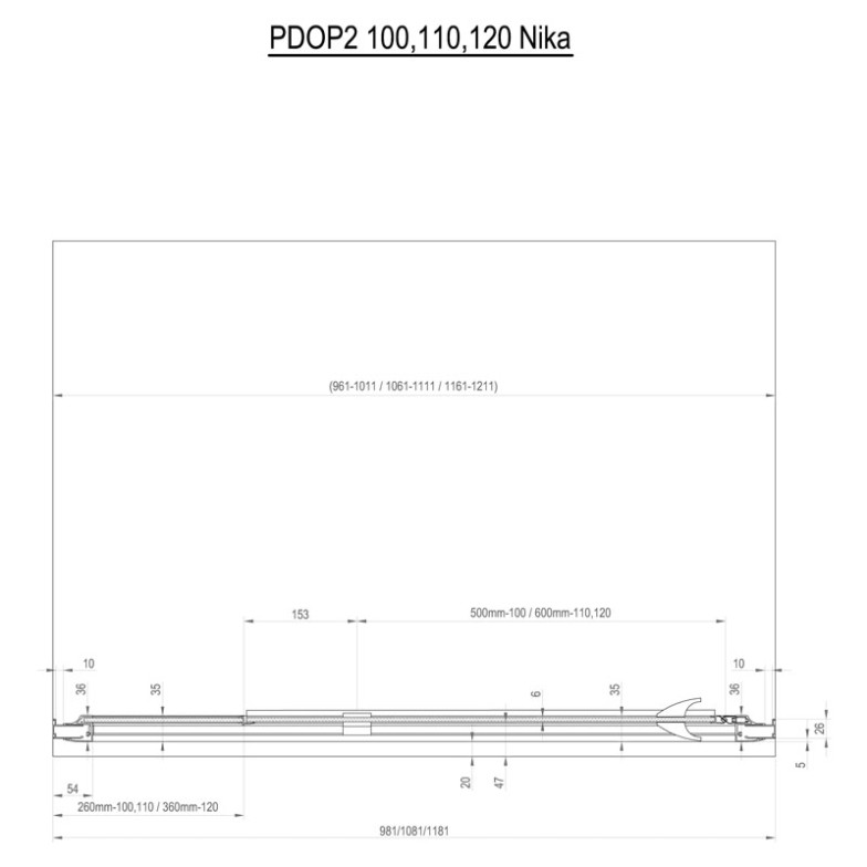 Душові двері PDOP 2-100 Ravak  (03GA0C00Z1)