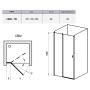 Душові двері CSD 2-110 Transparent + білий Ravak  (0QVDC100Z1)