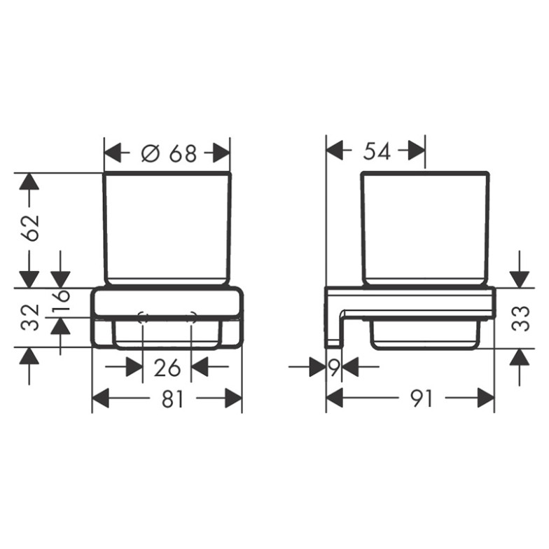 Склянка AddStoris HansGrohe  (41749000)