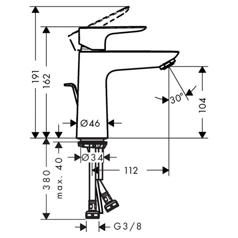 Змішувач Talis E HansGrohe  (71710340)