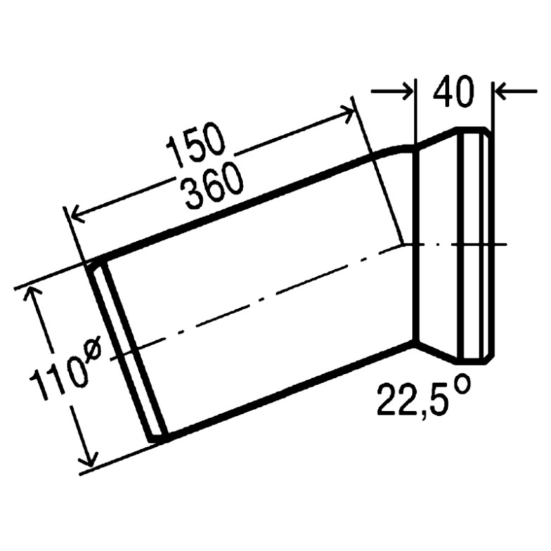 Відведення 22.5 ° для унітаза Viega  (101855)