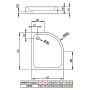 Піддон Siros Compact E 90x80 R з пінопласту стеллажом Radaway  (SBE9817-1R)