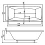 Ванна Vita 190x90 з ніжками Roca  (A24T090000)