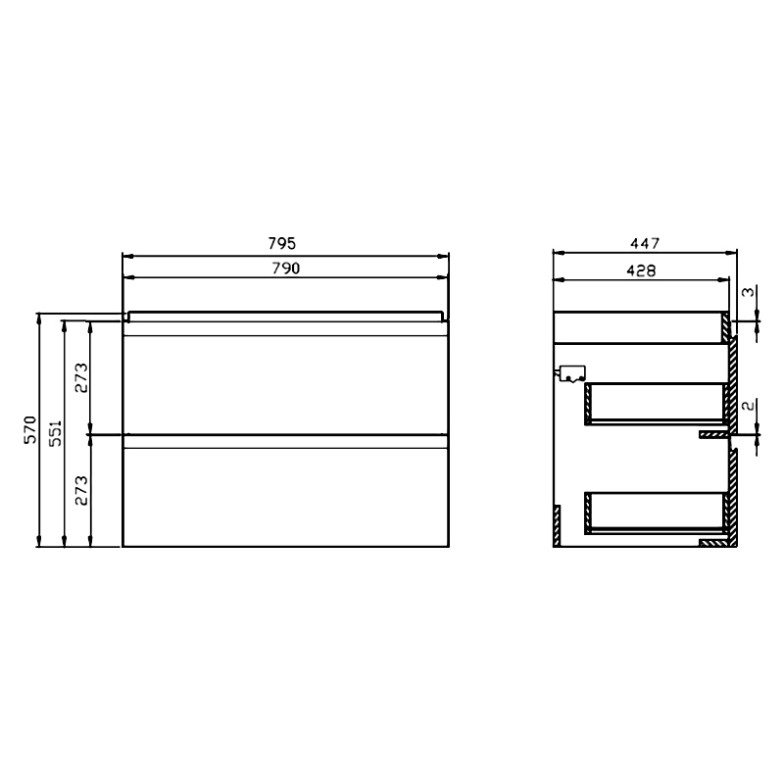 Шафка для раковини Moduo 80 білий Cersanit  (S929-008)