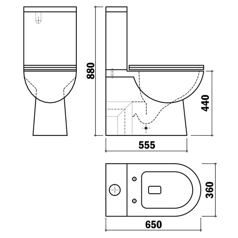 Унітаз-компакт Inca Rimless Strohm Teka  (70.020.02.00)