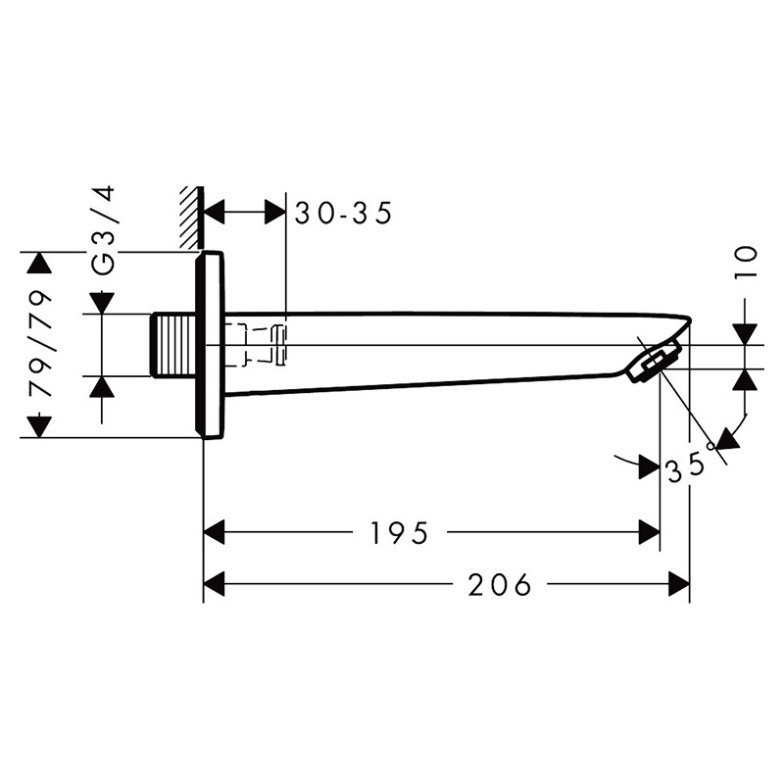 Вилив Logis HansGrohe  (71410000)