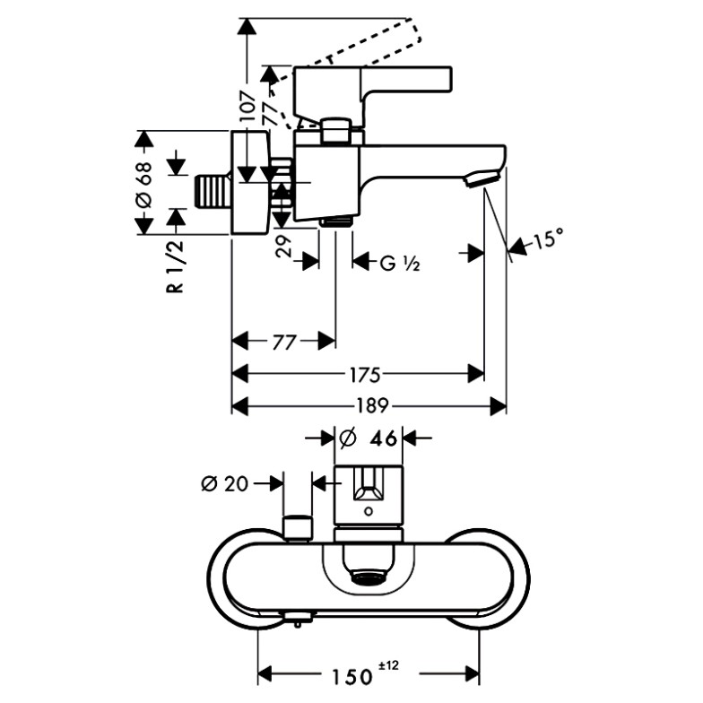 Змішувач Metris S HansGrohe  (31460000)