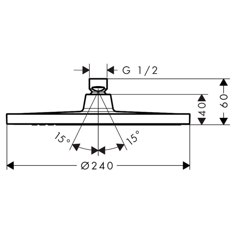 Верхній душ Crometta S 240 HansGrohe  (26723000)