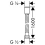 Шланг Metaflex для душу HansGrohe  (28266000)