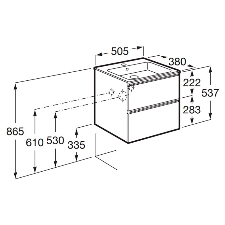 Тумба і раковина Gap-N Compacto 50 Roca  (A851494447)