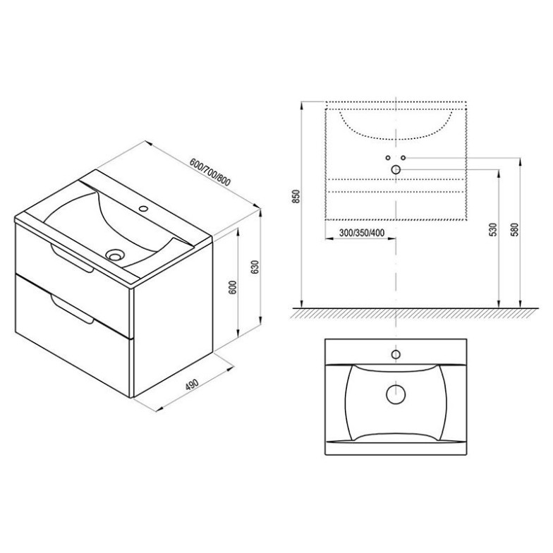 Шафка для раковини SD Classic II 80 Ravak  (X000001480)