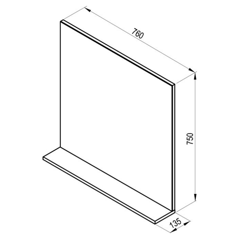 Дзеркало Rosa II 76x75 Ravak  (X000001298)