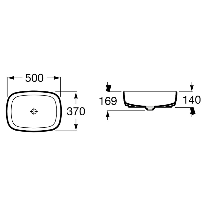 Раковина Inspira Soft 50 накладна Roca  (A327500000)