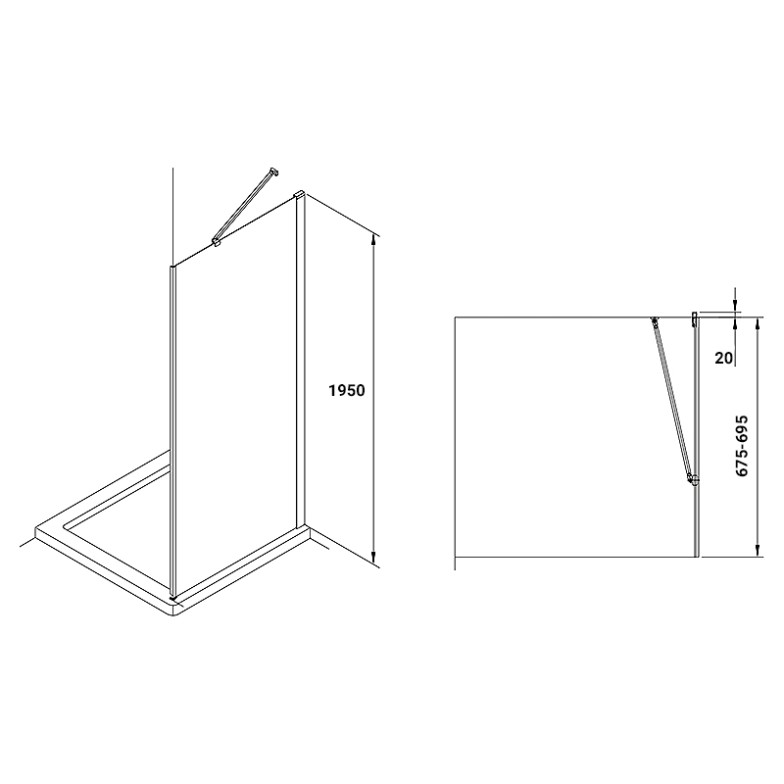 Душова стінка Capital 70x195 Roca  (AM4407012M)