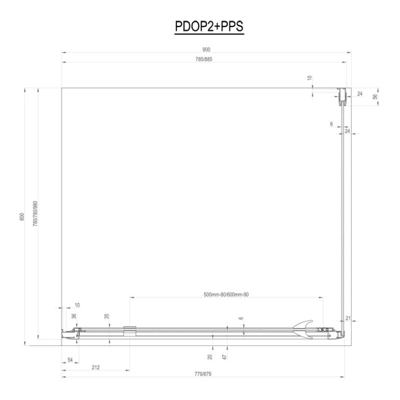 Душова стінка PPS-100 Ravak  (90GA0C00Z1)